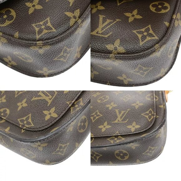 LOUIS VUITTON Saint Cloud MM Shoulder Bag Monogram Leather Brown M51243 17FA183 - Picture 15 of 16